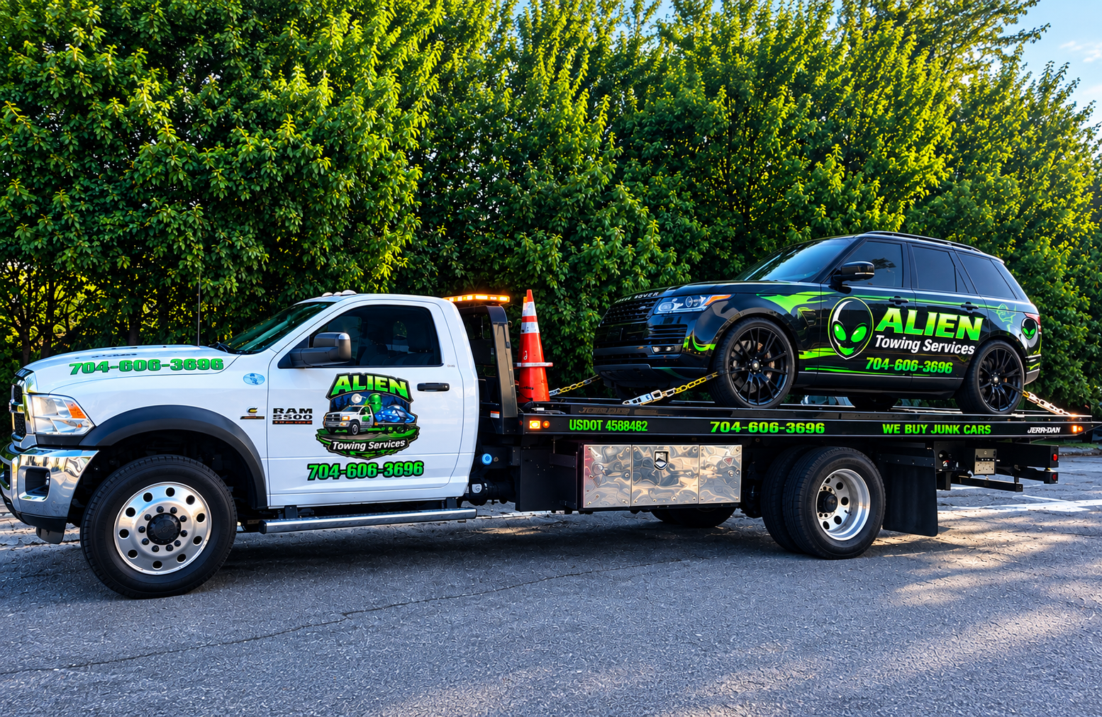 Alien Towing RAM 2500 tow truck